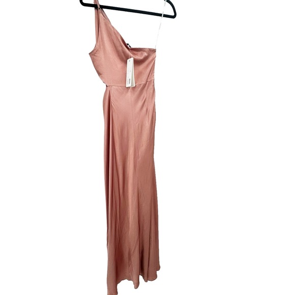 Shona Joy La Lune Asymmetrical Gathered Maxi Dress Antique Rose Size 4 NWT - Picture 8 of 15